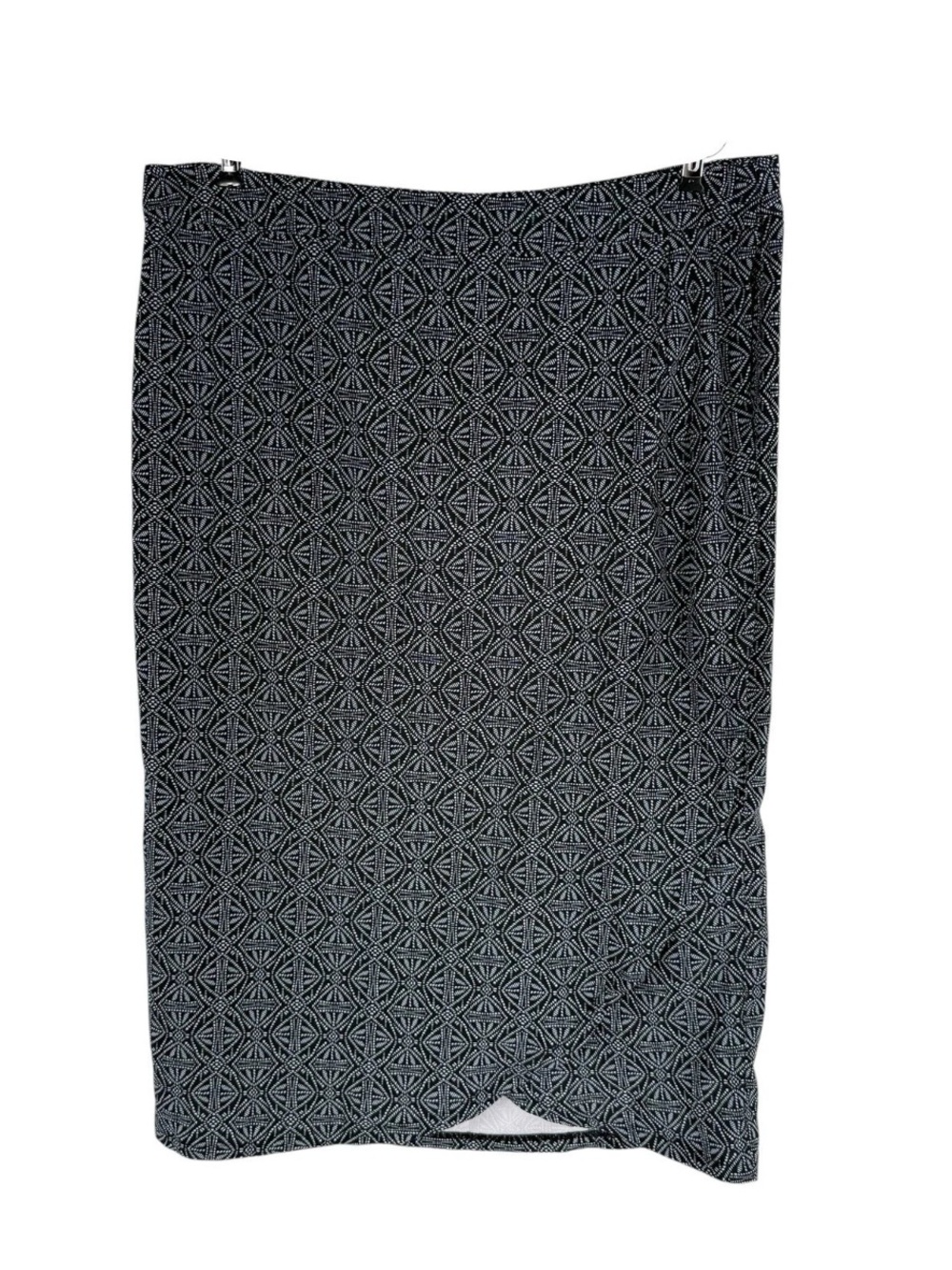 Rip Skirt Beach Coverup Wrap Womens Size XL Charcoal Geometric Print Adj Waist